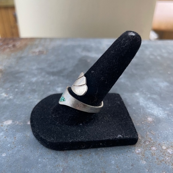 Vintage Mexico signed 925 Sterling Silver Wrap Ring Size 7 - Picture 2 of 5